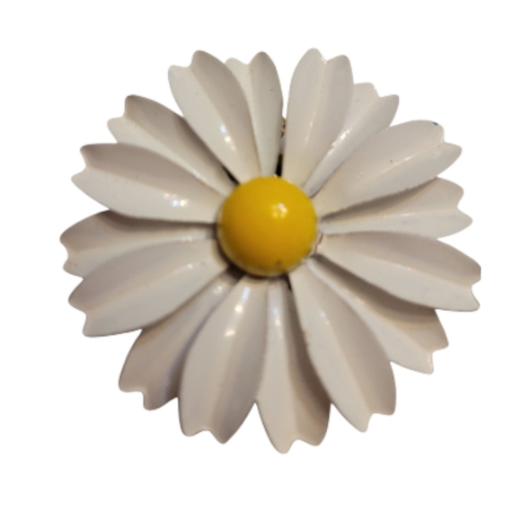 Vintage Metal Flower Brooch - Picture 3 of 7